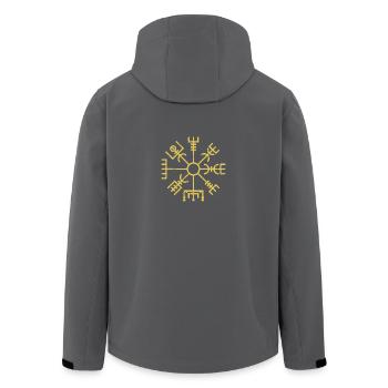 WIKINger Symbol - Recycelte Männer Softshell-Jacke von Stanley/Stella - Anthrazit - Hinten - AI Model Male 185 light (185cm)