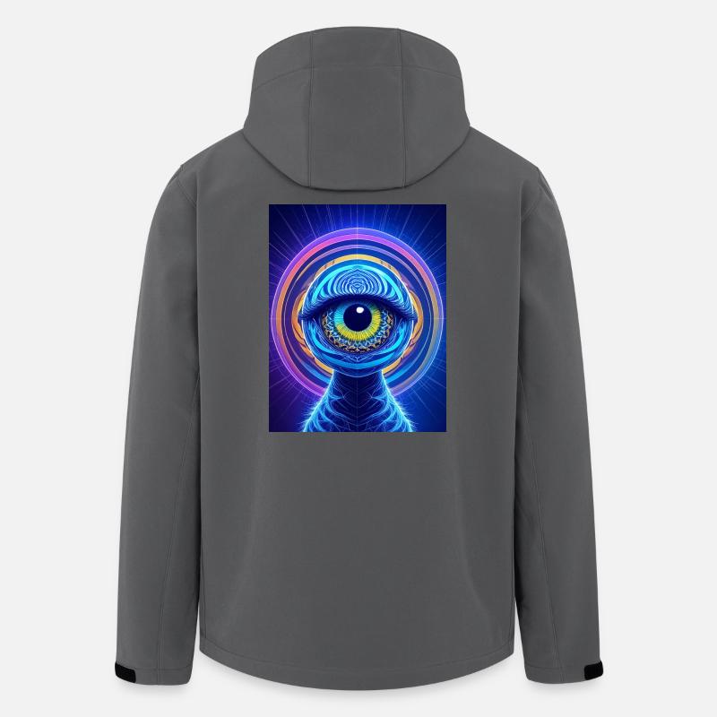 Neon Augenring Kosmischer Hyperrealismus - Recycelte Männer Softshell-Jacke von Stanley/Stella - Anthrazit