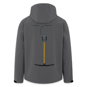 T-bar lift T-bar lift Anker lift Skiing - Men’s Recycled Softshell Jacket by Stanley/Stella - anthracite - Back - AI Model Male 185 light (185cm)