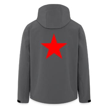 Roter Stern - Red Star - Recycelte Männer Softshell-Jacke von Stanley/Stella - Anthrazit - Hinten - AI Model Male 185 light (185cm)