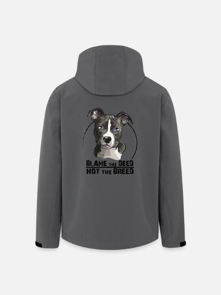 AMERICAN STAFFORDSHIRE TERRIER blame the deed - Recycelte Männer Softshell-Jacke von Stanley/Stella - Anthrazit