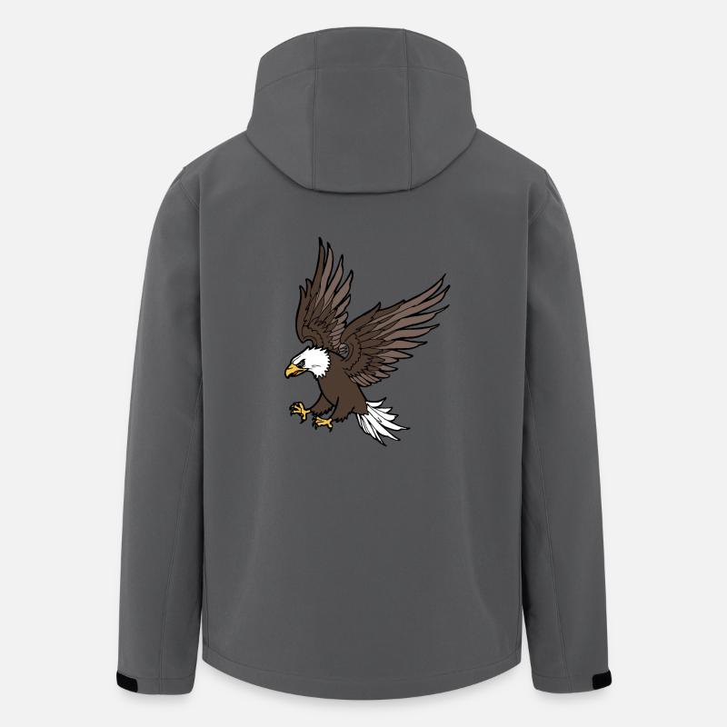 Adler greift an - Recycelte Männer Softshell-Jacke von Stanley/Stella - Anthrazit