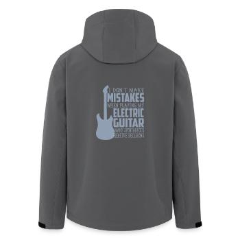Vater mit E-Gitarre - Recycelte Männer Softshell-Jacke von Stanley/Stella - Anthrazit - Hinten - AI Model Male 185 light (185cm)
