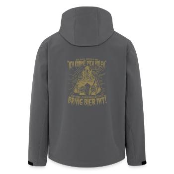 Bring Bier Mit! Bier Sensenmann T-Shirt - Recycelte Männer Softshell-Jacke von Stanley/Stella - Anthrazit - Hinten - AI Model Male 185 light (185cm)