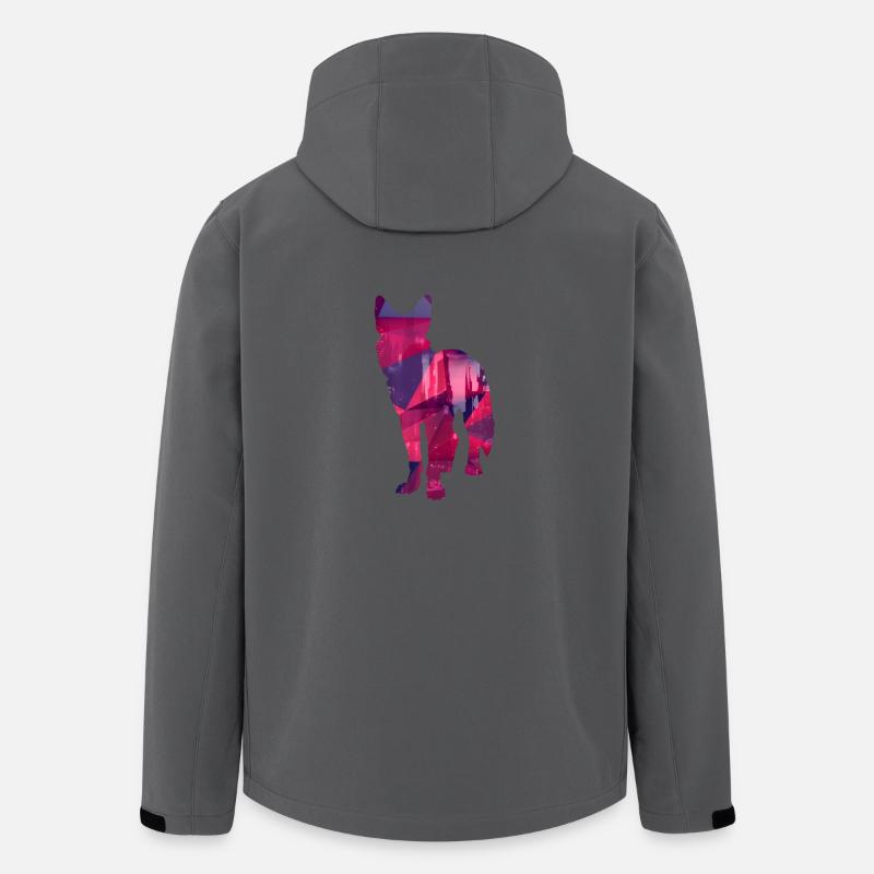Dog low poly - Hunde Low Poly Design - Recycelte Männer Softshell-Jacke von Stanley/Stella - Anthrazit