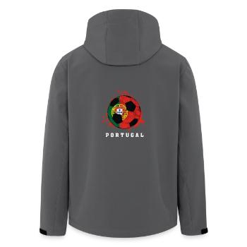 Portugal - Fussball - Weltmeisterschaft - Recycelte Männer Softshell-Jacke von Stanley/Stella - Anthrazit - Hinten - AI Model Male 185 light (185cm)