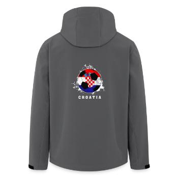 Kroatien - Fussball - Weltmeisterschaft - Recycelte Männer Softshell-Jacke von Stanley/Stella - Anthrazit - Hinten - AI Model Male 185 light (185cm)