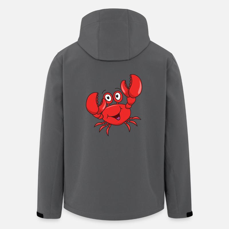 Krebs Krabbe - Recycelte Männer Softshell-Jacke von Stanley/Stella - Anthrazit