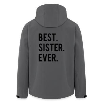 Best Sister Ever - Recycelte Männer Softshell-Jacke von Stanley/Stella - Anthrazit - Hinten - AI Model Male 185 light (185cm)