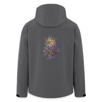 Feuerwerk II - Recycelte Männer Softshell-Jacke von Stanley/Stella - Anthrazit - Hinten - AI Model Male 185 light (185cm)
