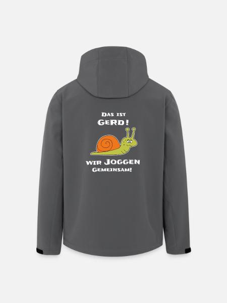 Lustige Schnecke Joggen - Recycelte Männer Softshell-Jacke von Stanley/Stella - Anthrazit