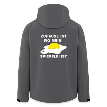 Zuhause Ist Wo Mein Spiegelei Ist Eierfan - Recycelte Männer Softshell-Jacke von Stanley/Stella - Anthrazit - Hinten - AI Model Male 185 light (185cm)