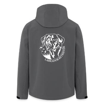 LABRADOR RETRIEVER Jagdhund Jagdhunde Wilsigns - Recycelte Männer Softshell-Jacke von Stanley/Stella - Anthrazit - Hinten - AI Model Male 185 light (185cm)