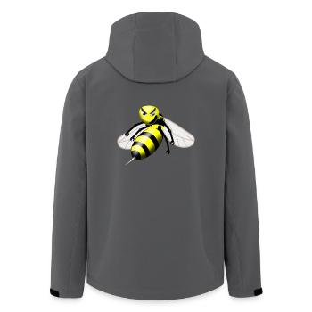 Wespe - Recycelte Männer Softshell-Jacke von Stanley/Stella - Anthrazit - Hinten - AI Model Male 185 light (185cm)