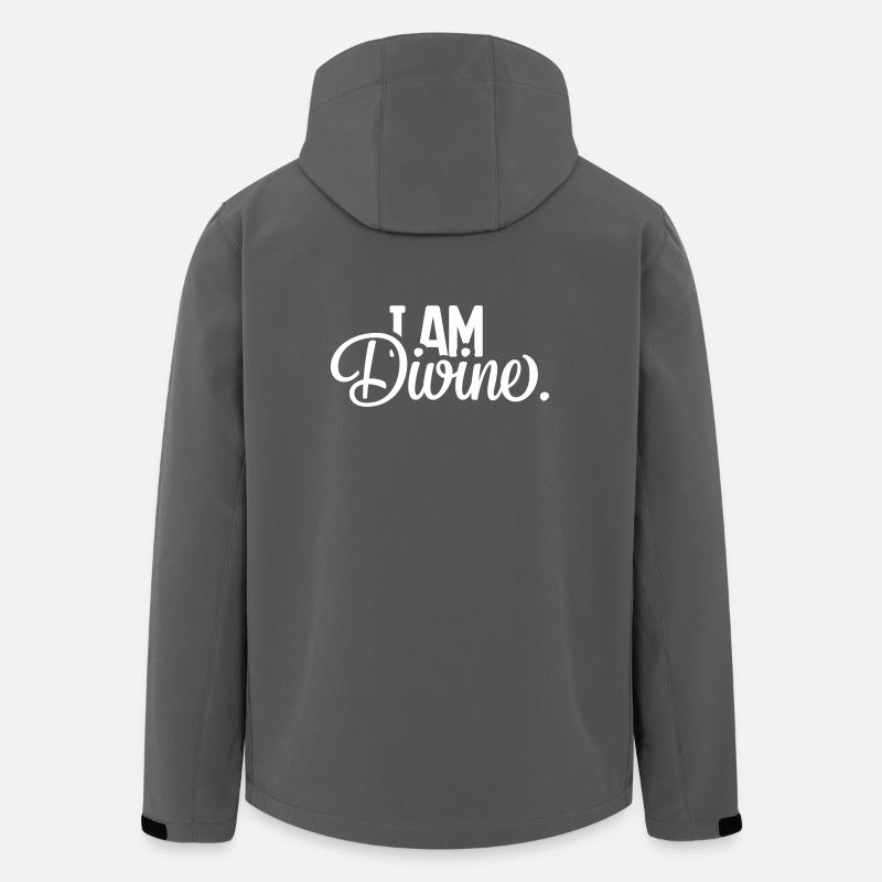 JE SUIS Divin. - Veste softshell homme en polyester recyclé Stanley/Stella - charbon