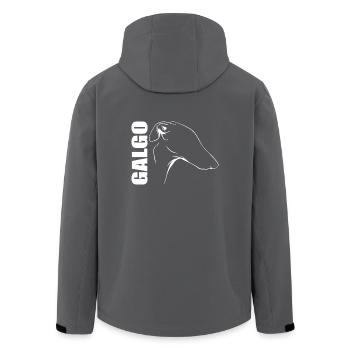GALGO Windhunde Hunde Hund Wilsigns - Recycelte Männer Softshell-Jacke von Stanley/Stella - Anthrazit - Hinten - AI Model Male 185 light (185cm)