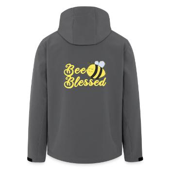 Christliches Motiv Kinder Taufe - Recycelte Männer Softshell-Jacke von Stanley/Stella - Anthrazit - Hinten - AI Model Male 185 light (185cm)