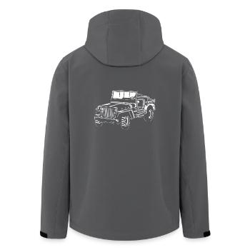 Geländewagen / Jeep SUV 02_weiß - Recycelte Männer Softshell-Jacke von Stanley/Stella - Anthrazit - Hinten - AI Model Male 185 light (185cm)
