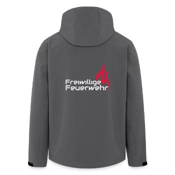 Freiwillige Feuerwehr - Recycelte Männer Softshell-Jacke von Stanley/Stella - Anthrazit - Hinten - AI Model Male 185 light (185cm)