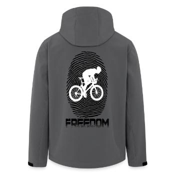 MTB Bike - Men’s Recycled Softshell Jacket by Stanley/Stella - anthracite - Back - AI Model Male 185 light (185cm)