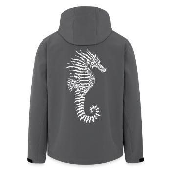 Alien Seahorse Invasion - Recycelte Männer Softshell-Jacke von Stanley/Stella - Anthrazit - Hinten - AI Model Male 185 light (185cm)