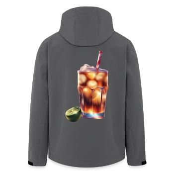 Ein Glas kaltes Sodagetränk - Recycelte Männer Softshell-Jacke von Stanley/Stella - Anthrazit - Hinten - AI Model Male 185 light (185cm)