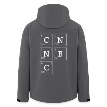 Sportliches Periodensystem der Elemente C N N B C - Recycelte Männer Softshell-Jacke von Stanley/Stella - Anthrazit - Hinten - AI Model Male 185 light (185cm)