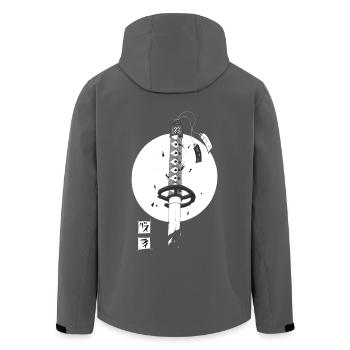 Broken Sword - Recycelte Männer Softshell-Jacke von Stanley/Stella - Anthrazit - Hinten - AI Model Male 185 light (185cm)