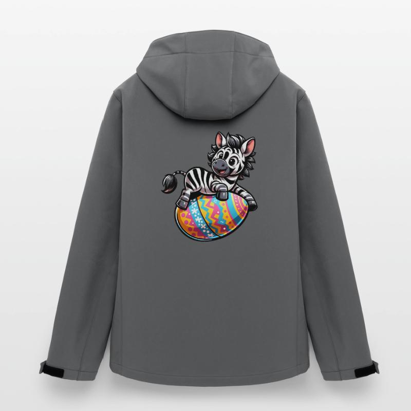 Easter Zebra Easter Egg Comic Men’s Recycled Softshell Jacket by Stanley/Stella