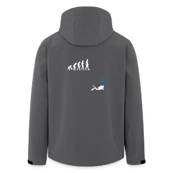 Tauchen Shirt Evolution Taucher Geschenk lustig - Recycelte Männer Softshell-Jacke von Stanley/Stella - Anthrazit - Hinten - AI Model Male 185 light (185cm)