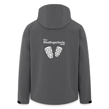 Eine Rieslingschorle bitte! - Recycelte Männer Softshell-Jacke von Stanley/Stella - Anthrazit - Hinten - AI Model Male 185 light (185cm)