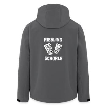 Rieslingschorle - Recycelte Männer Softshell-Jacke von Stanley/Stella - Anthrazit - Hinten - AI Model Male 185 light (185cm)