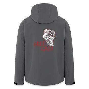 Free Gaza Free Palestine Save Freiheit Palestina - Recycelte Männer Softshell-Jacke von Stanley/Stella - Anthrazit - Hinten - AI Model Male 185 light (185cm)