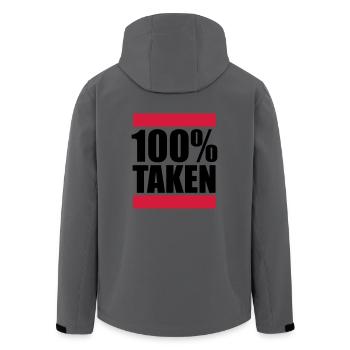 balken 100 pour cent taken pardon amour amour p - Veste softshell homme en polyester recyclé Stanley/Stella - charbon - Dos - AI Model Male 185 light (185cm)