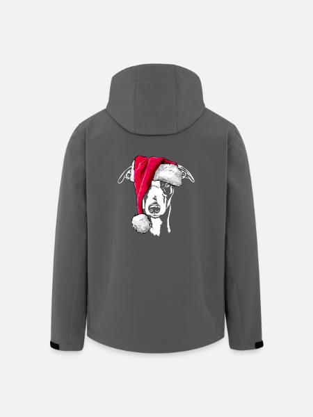 Santa WHIPPET Weihnachten Hunde Wilsigns - Recycelte Männer Softshell-Jacke von Stanley/Stella - Anthrazit