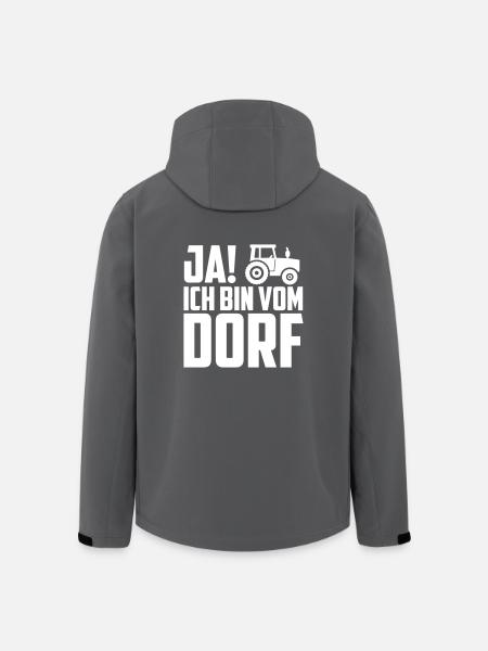 Ich bin vom Dorf - Recycelte Männer Softshell-Jacke von Stanley/Stella - Anthrazit