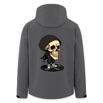 Totenkopf Rapper - Recycelte Männer Softshell-Jacke von Stanley/Stella - Anthrazit - Hinten - AI Model Male 185 light (185cm)