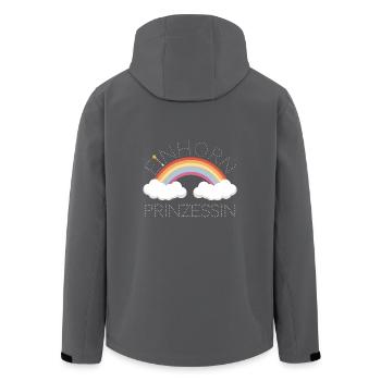 Einhorn - Prinzessin - Glitzer - Recycelte Männer Softshell-Jacke von Stanley/Stella - Anthrazit - Hinten - AI Model Male 185 light (185cm)