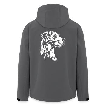 Dalmatiner Portrait Hunde Hund Wilsigns - Recycelte Männer Softshell-Jacke von Stanley/Stella - Anthrazit - Hinten - AI Model Male 185 light (185cm)