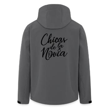 Chicas de la Novia Bridesmaid Team Bride Wedding - Men’s Recycled Softshell Jacket by Stanley/Stella - anthracite - Back - AI Model Male 185 light (185cm)