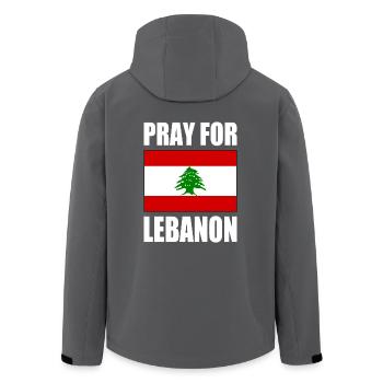 Libanon - Pray for lebanon - Recycelte Männer Softshell-Jacke von Stanley/Stella - Anthrazit - Hinten - AI Model Male 185 light (185cm)