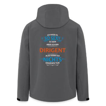 Dirigent Beruf - Recycelte Männer Softshell-Jacke von Stanley/Stella - Anthrazit - Hinten - AI Model Male 185 light (185cm)
