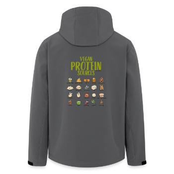 Vegan Protein Sources - Recycelte Männer Softshell-Jacke von Stanley/Stella - Anthrazit - Hinten - AI Model Male 185 light (185cm)