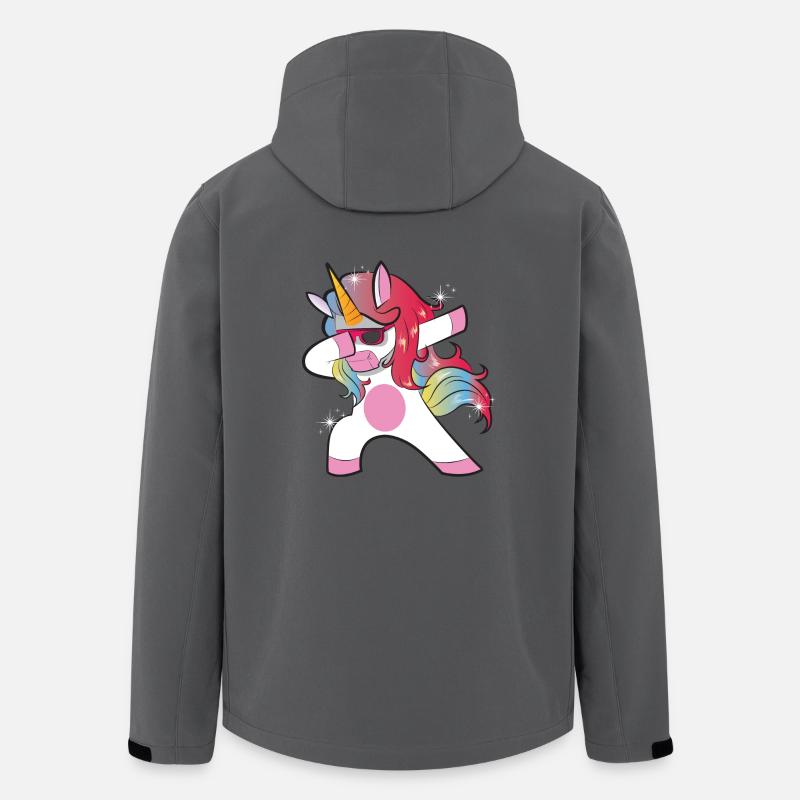 Dabbing Einhorn T-Shirt Unicorn Dab Geschenk - Recycelte Männer Softshell-Jacke von Stanley/Stella - Anthrazit