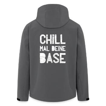 Chill mal deine Base - Recycelte Männer Softshell-Jacke von Stanley/Stella - Anthrazit - Hinten - AI Model Male 185 light (185cm)