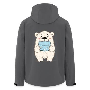 Eisbären Retten - Recycelte Männer Softshell-Jacke von Stanley/Stella - Anthrazit - Hinten - AI Model Male 185 light (185cm)