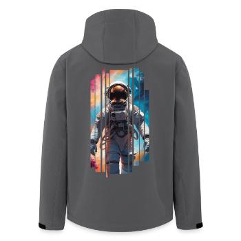 Weltraum-Astronaut - Recycelte Männer Softshell-Jacke von Stanley/Stella - Anthrazit - Hinten - AI Model Male 185 light (185cm)