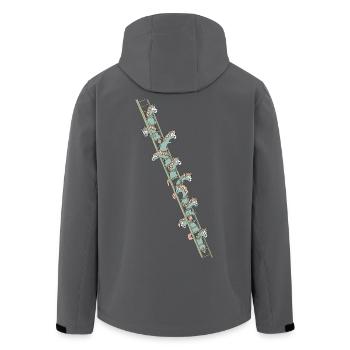 Unicorns auf einer Leiter - Recycelte Männer Softshell-Jacke von Stanley/Stella - Anthrazit - Hinten - AI Model Male 185 light (185cm)
