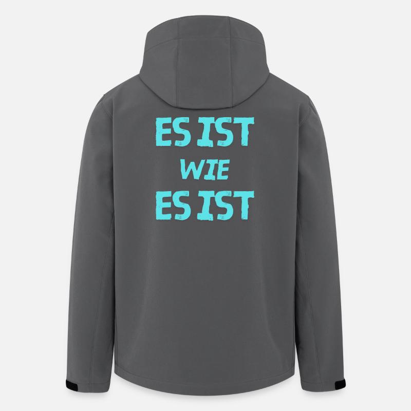 Es ist wie es ist - Recycelte Männer Softshell-Jacke von Stanley/Stella - Anthrazit
