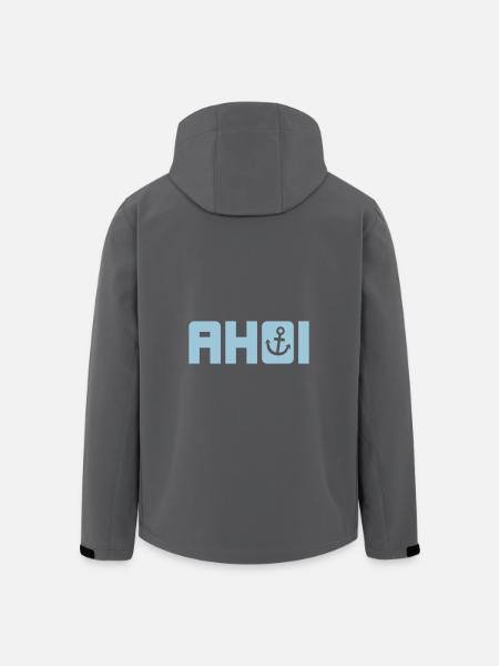 Ahoi Anker Meer Kapitän Küste Nordsee Hamburg Fan - Recycelte Männer Softshell-Jacke von Stanley/Stella - Anthrazit